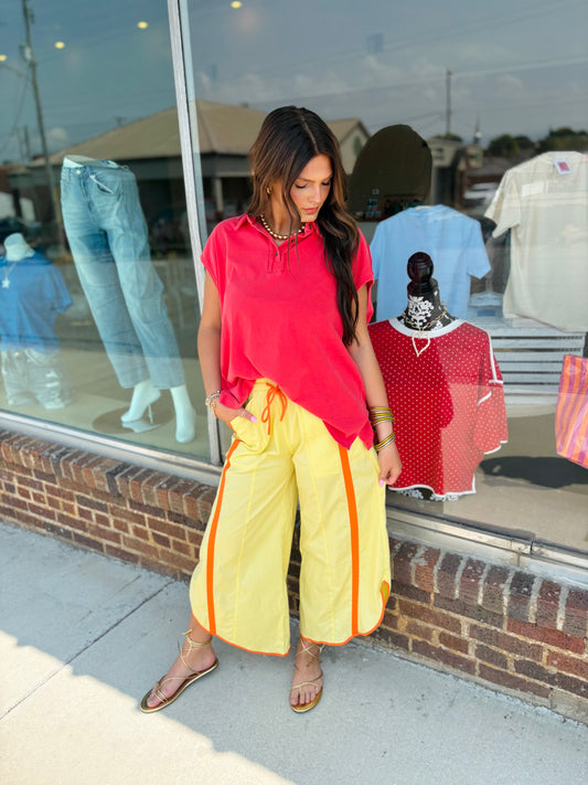 Sporty Pull-On Pant-Lemon