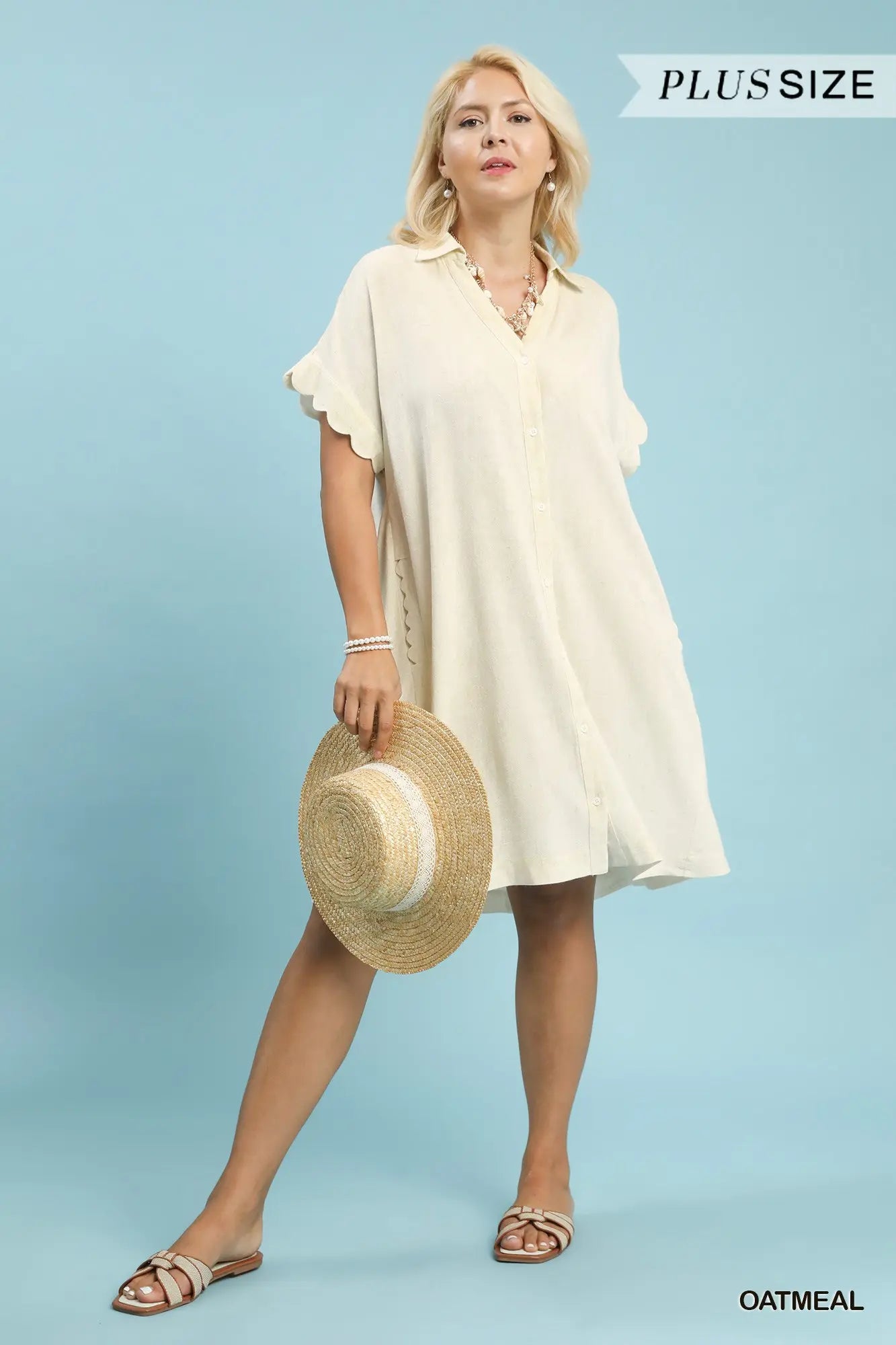 Plus Oatmeal Dress