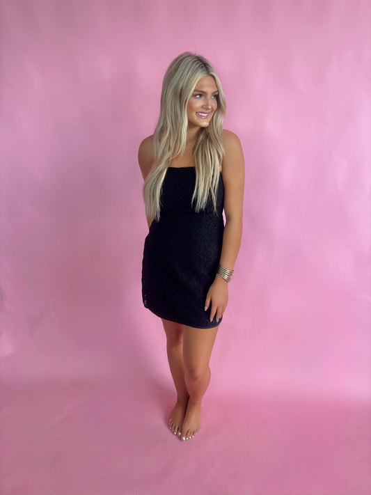 Lace Square Neck Dress