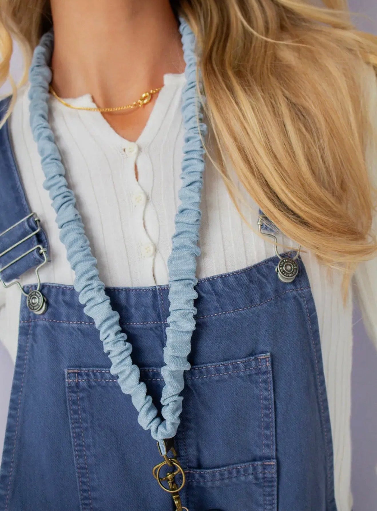 Powder Blue Lanyard