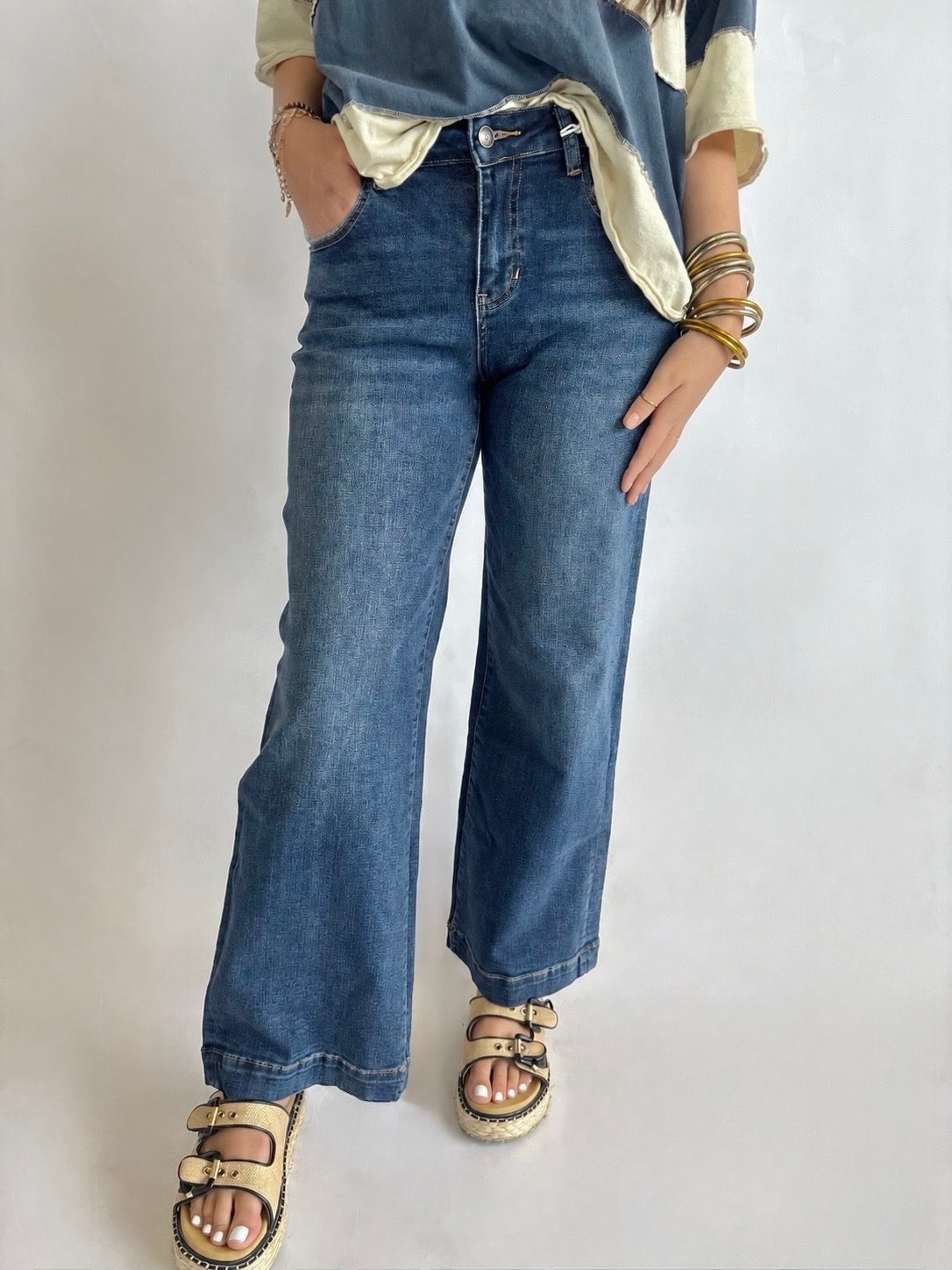 Zenana Dark Wash Wide Leg Jean