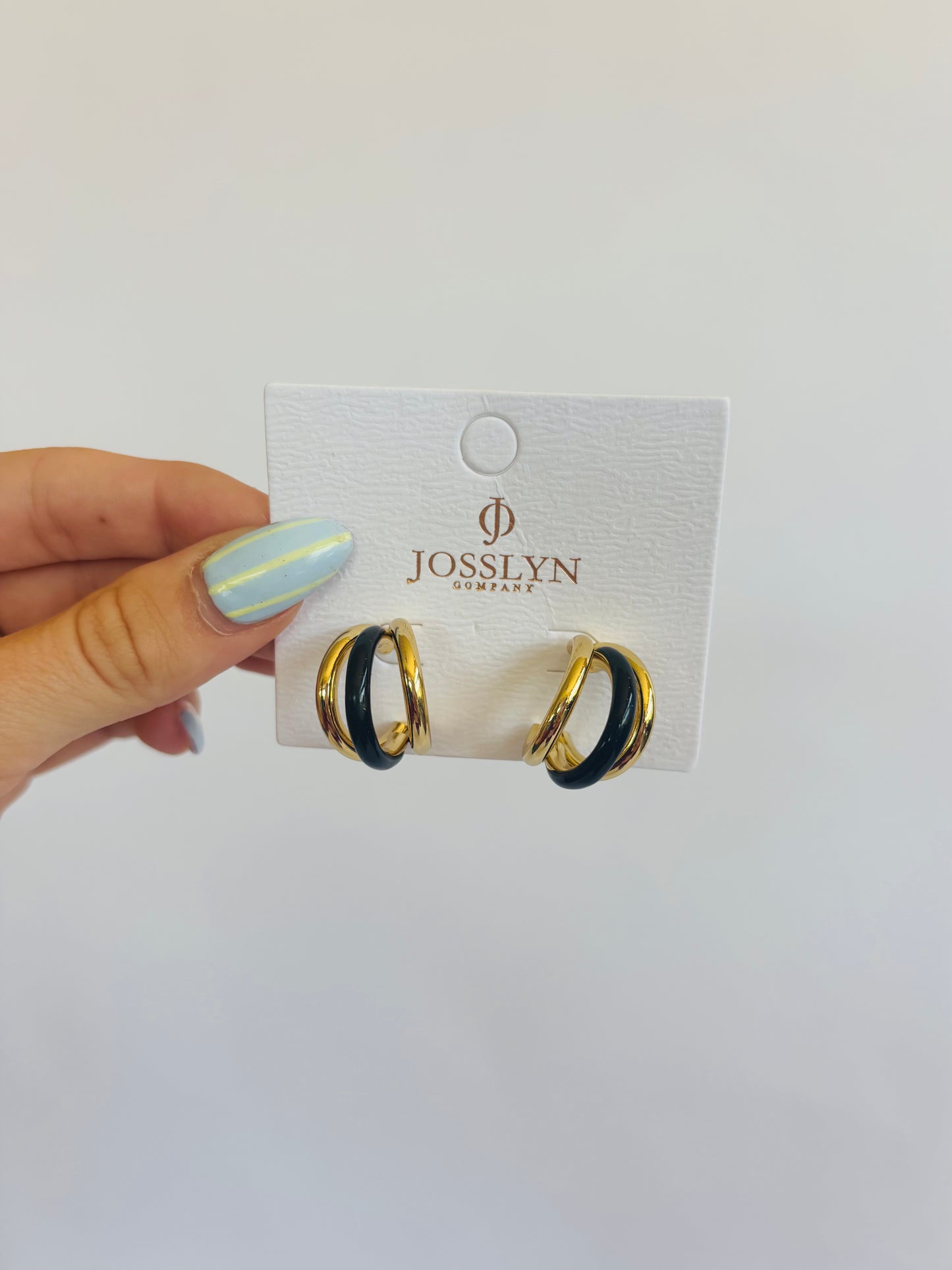 Black Enamel  Hoop