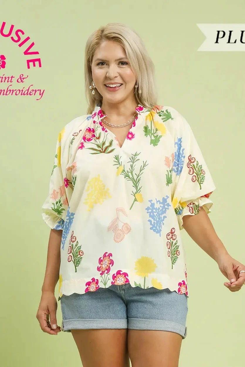 Plus Cream Top