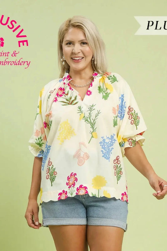 Plus Cream Top
