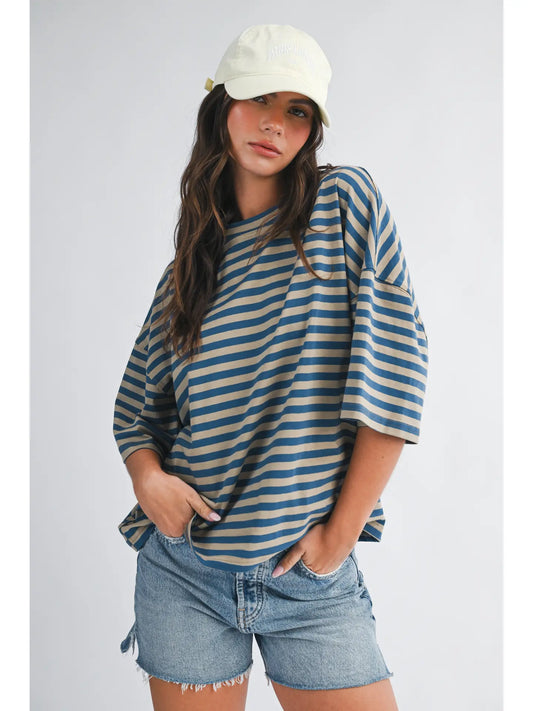 Oversized Boyfriend Tee(Tan)