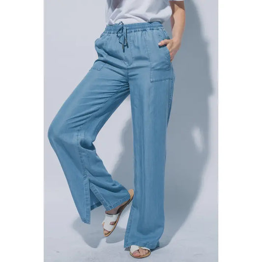 Wide Leg Pant With Slit