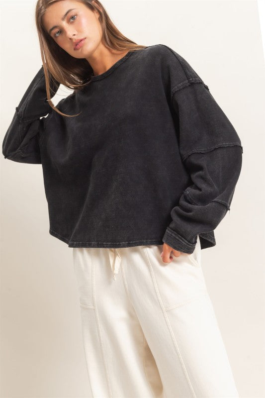 Black Waffle Long Sleeve