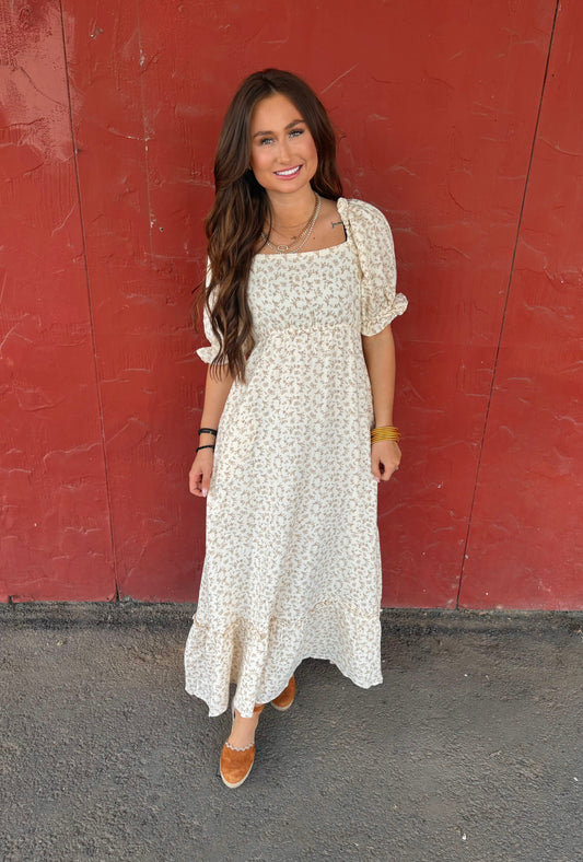 Floral Puff Sleeve Dress