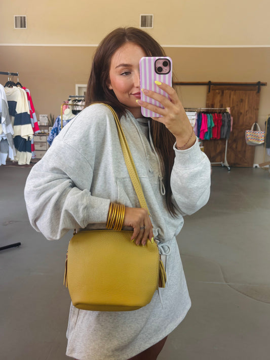 Yellow Crossbody with Tassel