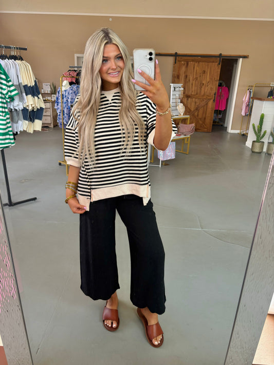 Umgee Linen Scallop Pant