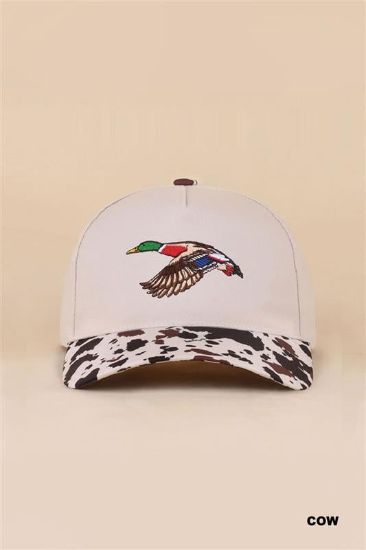 Cow Print Duck Hat