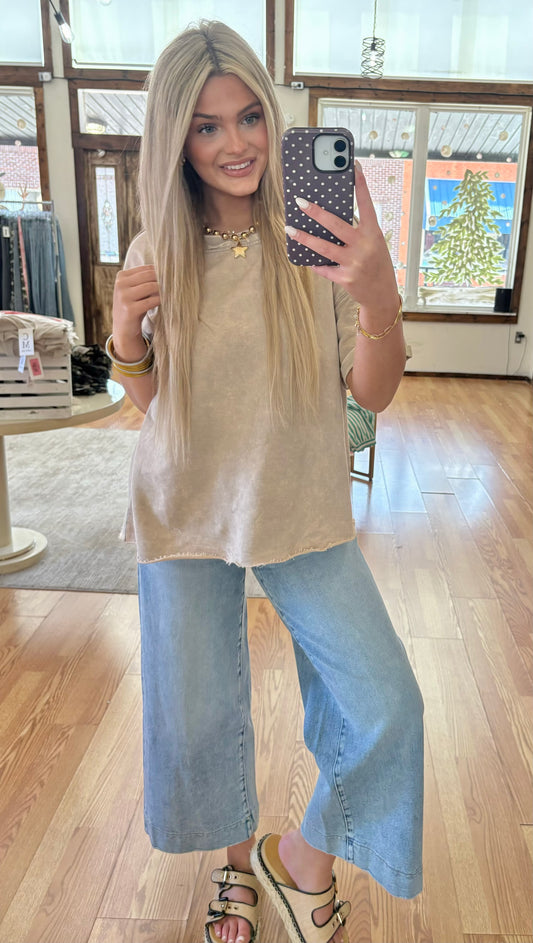 Zenana Folded Sleeve Top