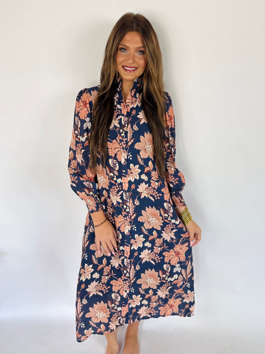 Gigio Blue Midi Dress