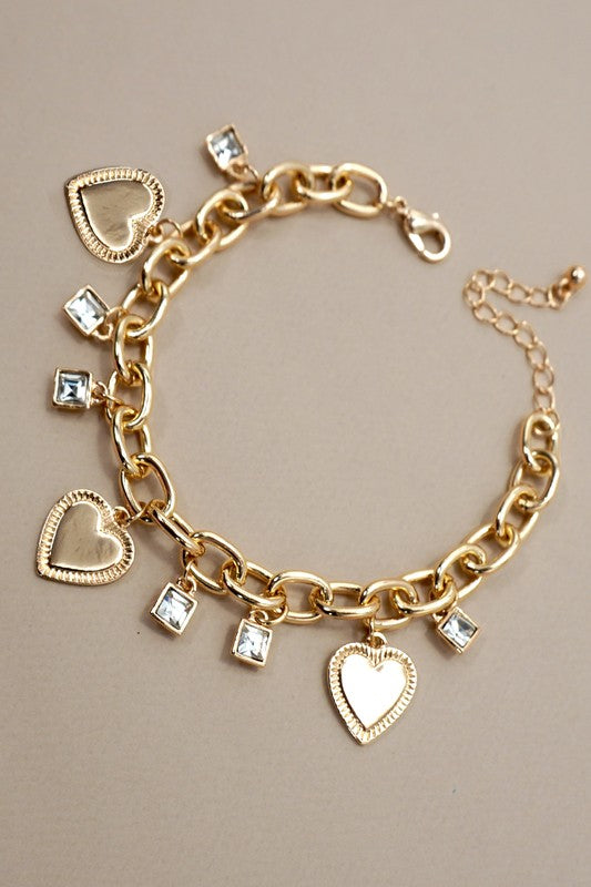 Heart Charm Bracelet