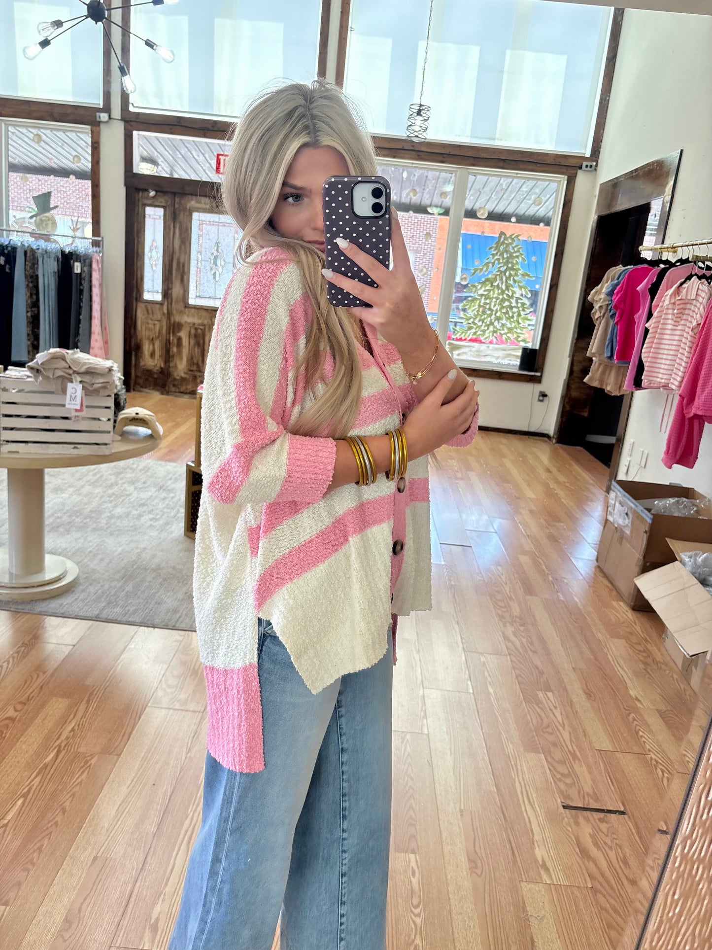 Popcorn Button Down Cardigan