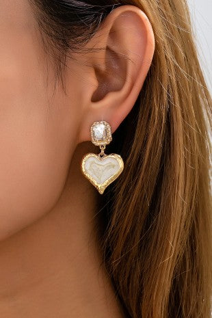 Heart Drop Earring