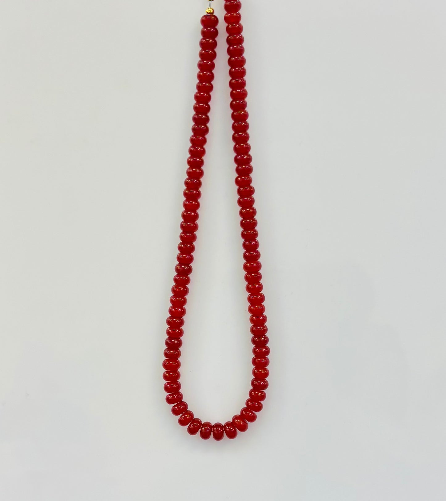 Red Beaded Necklace Made By MC