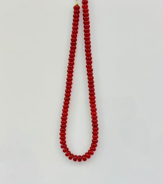 Red Beaded Necklace Made By MC
