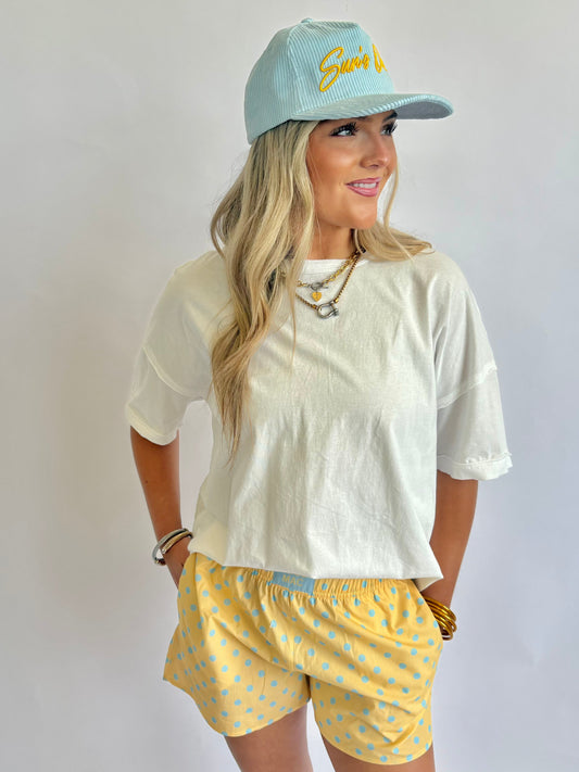 Butter/Light Blue Short
