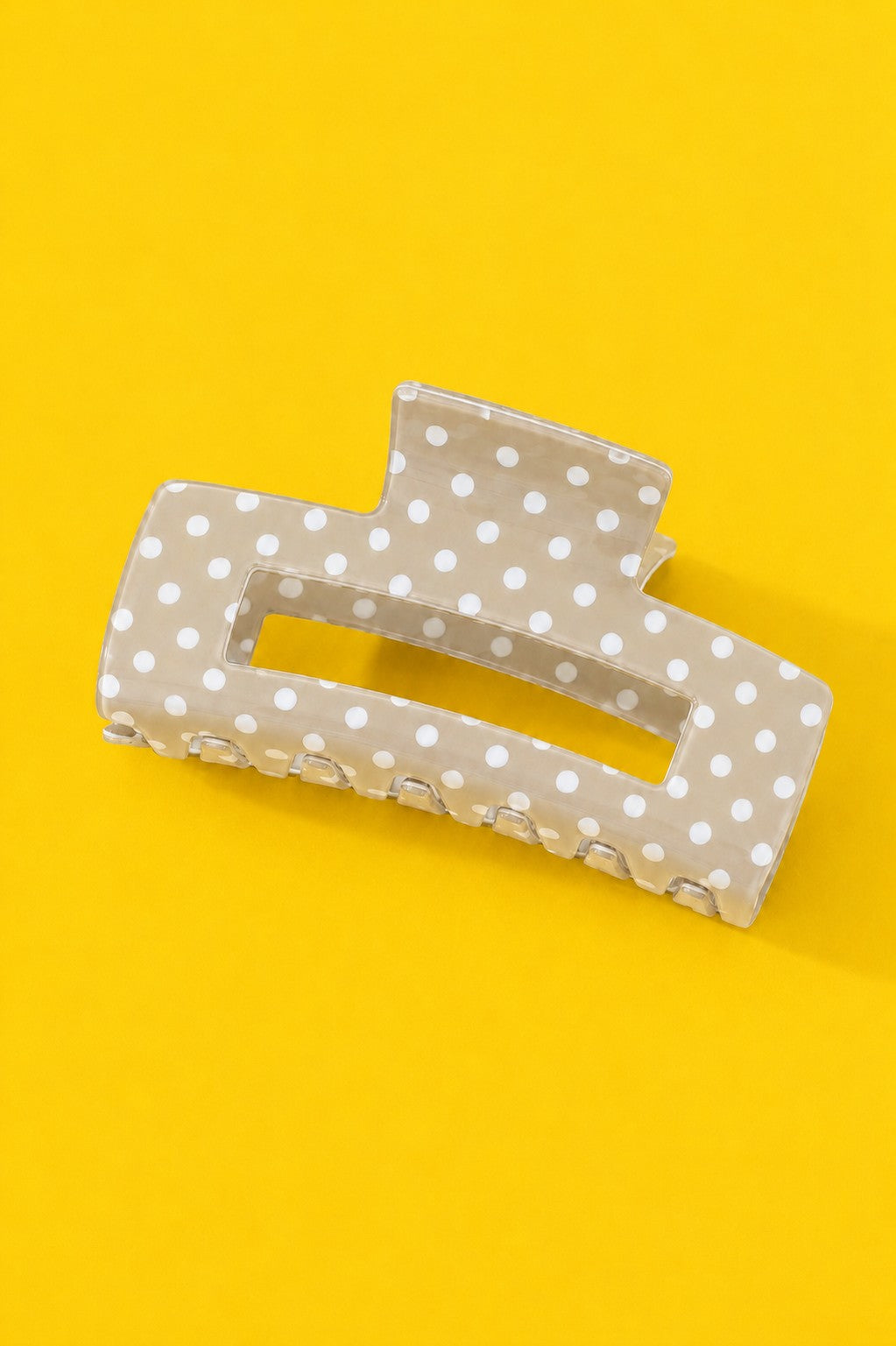 Polka Dot Clip-Beige