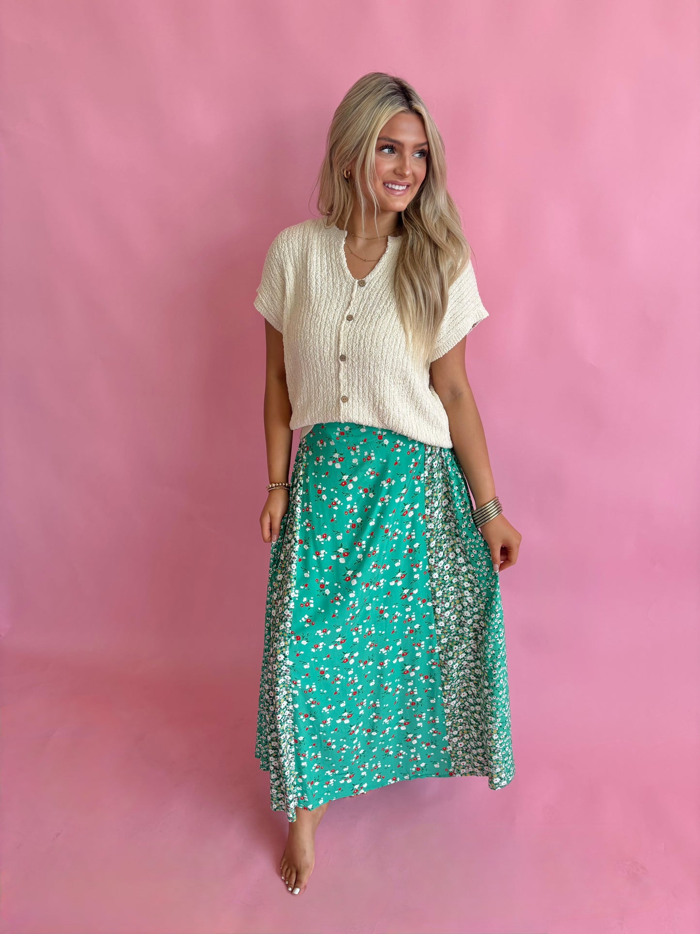 Melanie Maxi Skirt (Green)