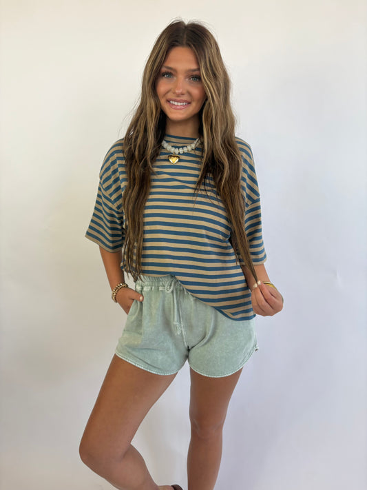 Oversized Boyfriend Tee-Tan