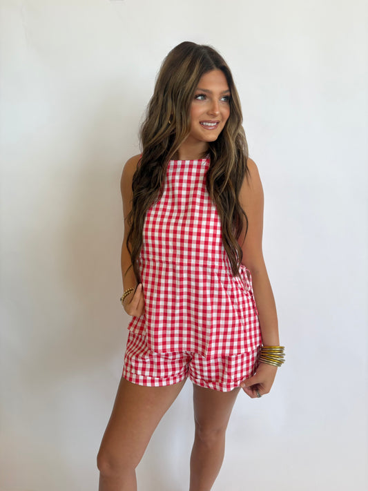 Gingham Set-Red