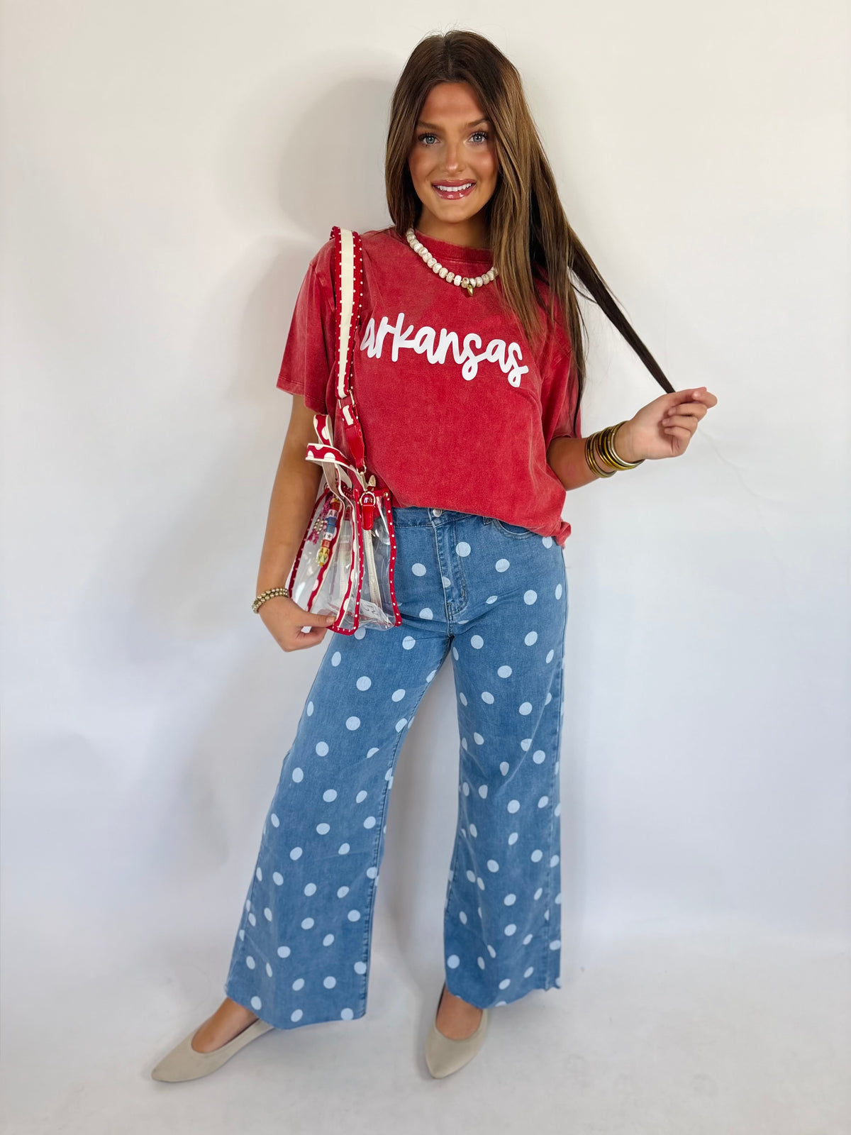 Red Arkansas Zenana Tee