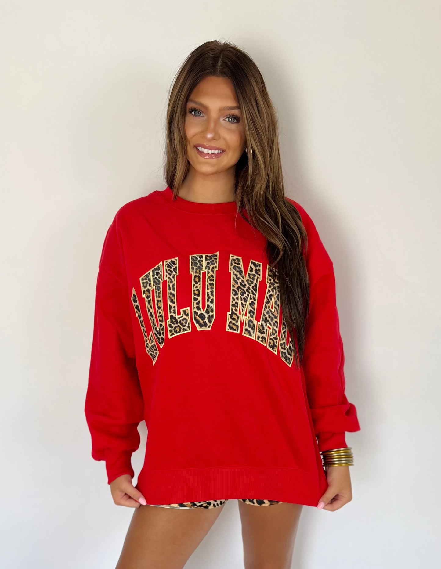 Red/Leopard Lulu Mac Sweatshirt