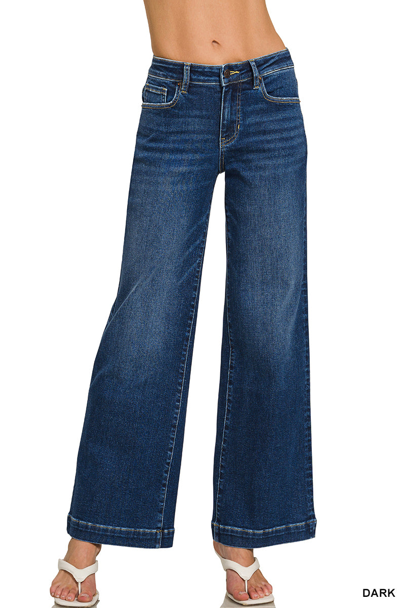 Zenana Dark Wash Wide Leg Jean