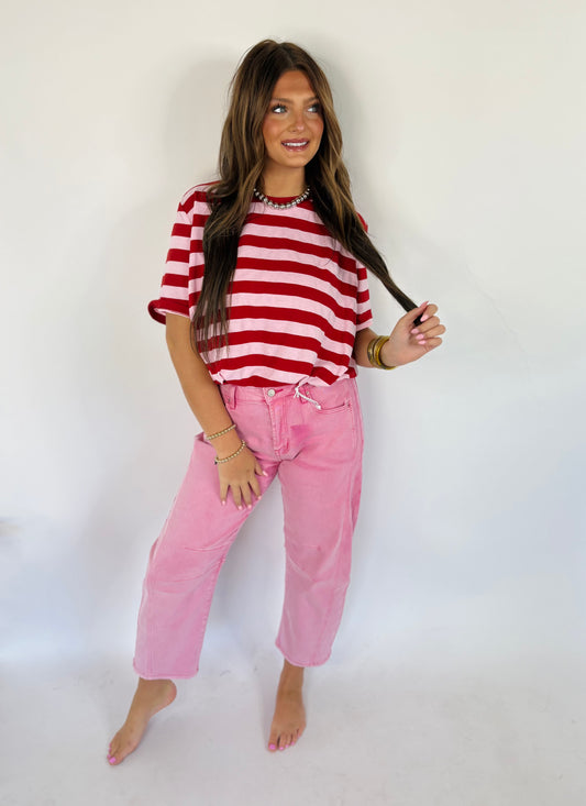 Red/Pink Bubble Top