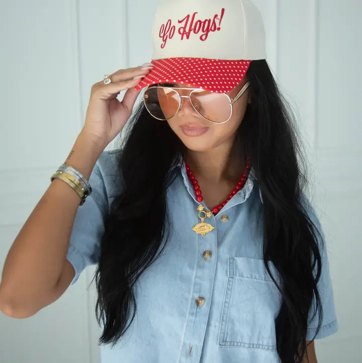 Go Hogs Polka Dot Hat