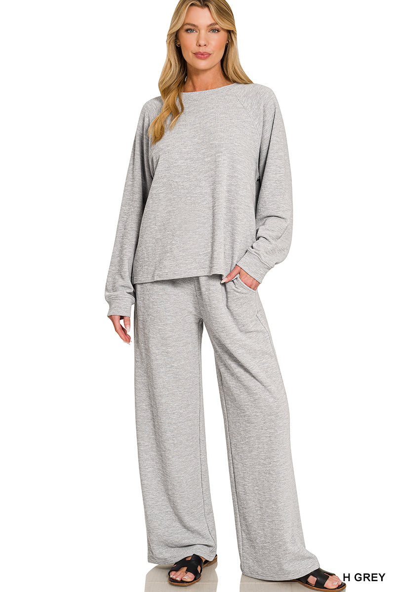 Grey Scuba Slub Set