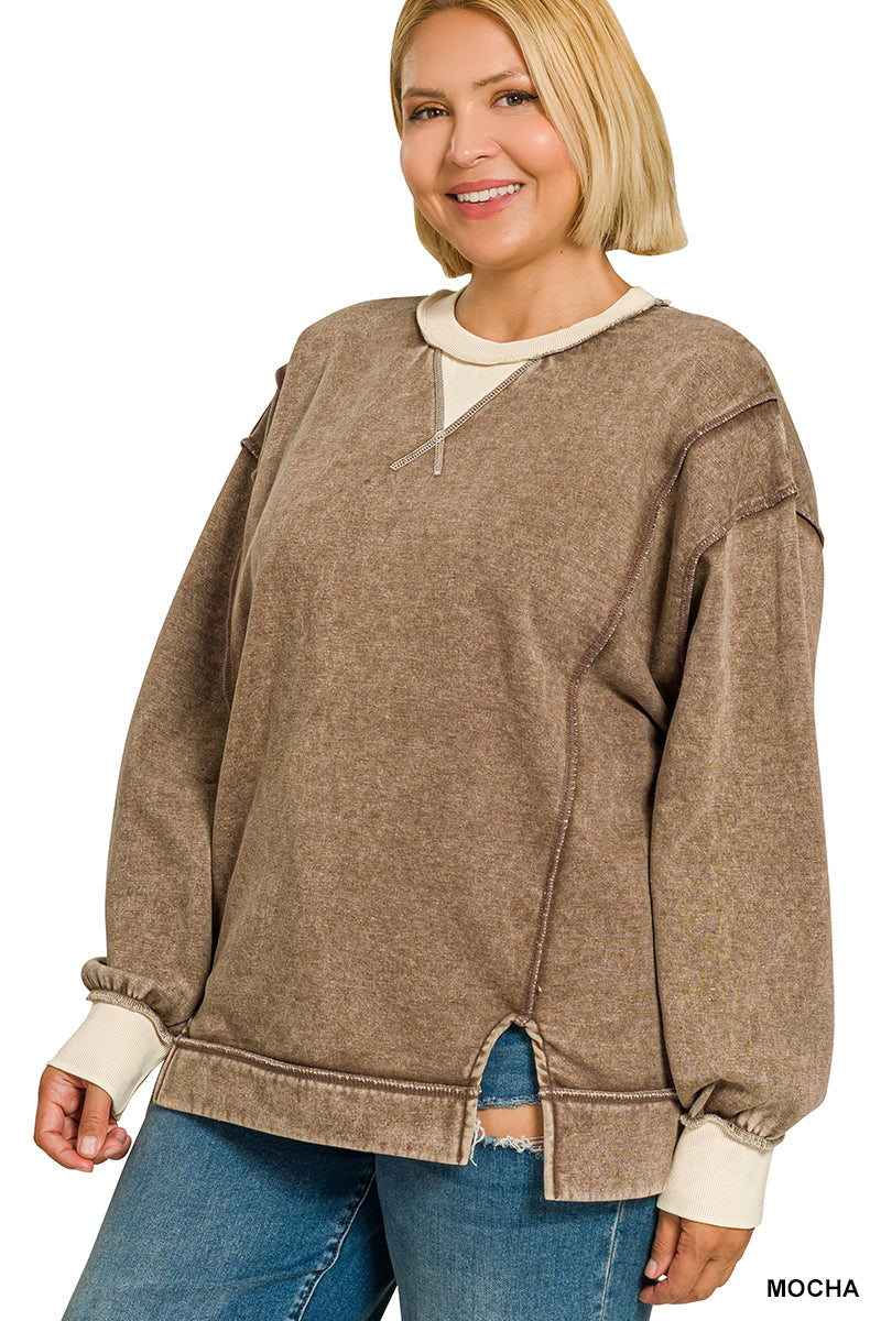 Plus Mocha Pullover