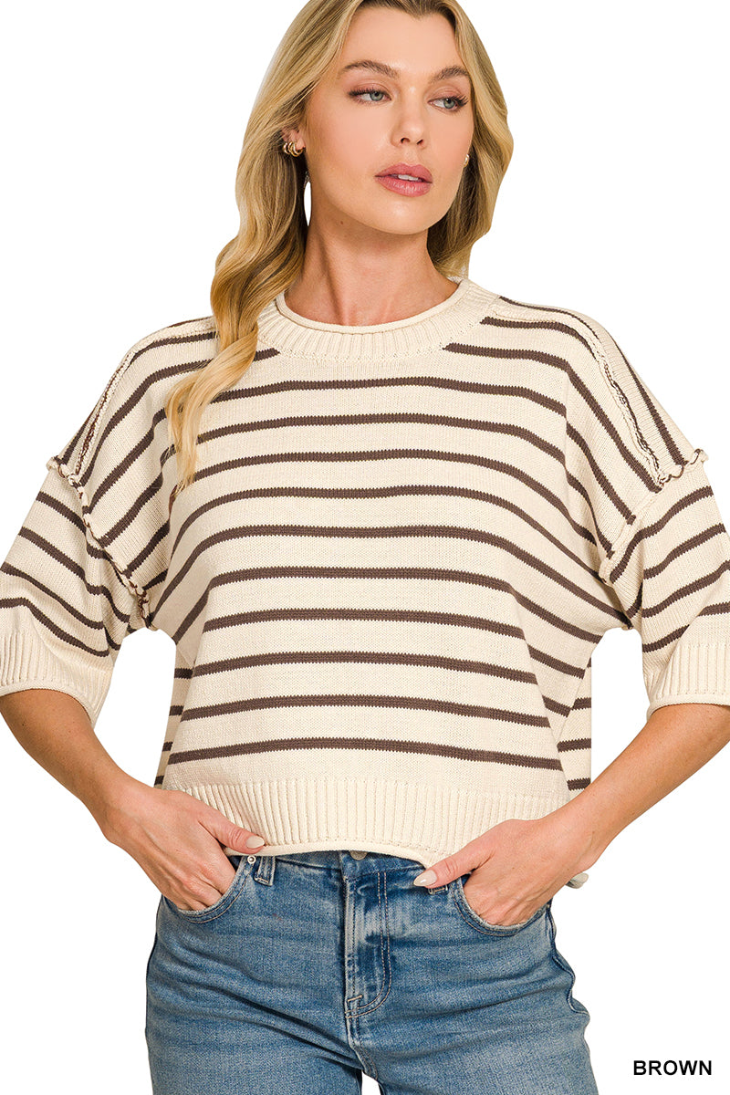 Zenana Brown Sweater