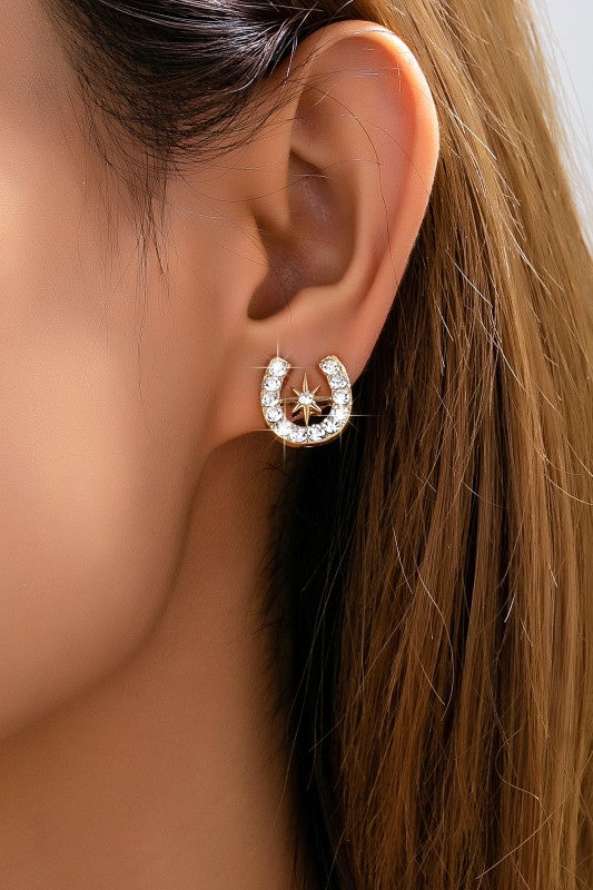 Horseshoe Stud Earrings