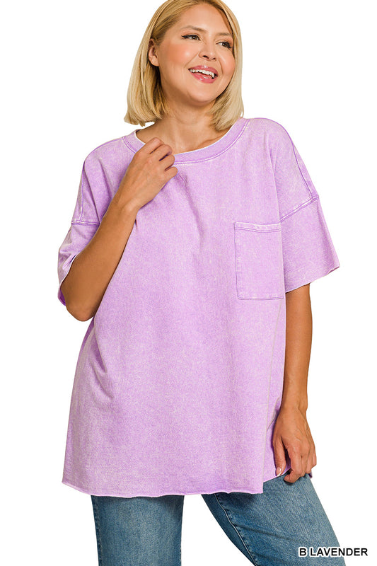 Plus French Terry Top - b lavender
