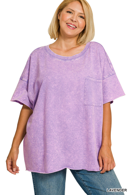 Plus French Terry Top - lavender