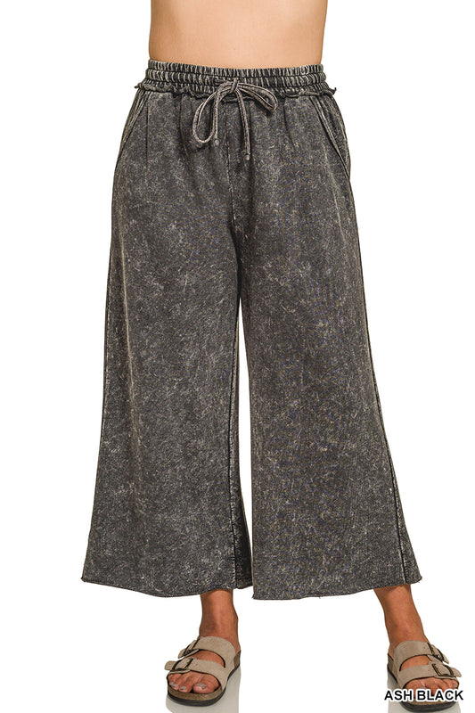 Plus Washed French Terry Pant - Ash Black