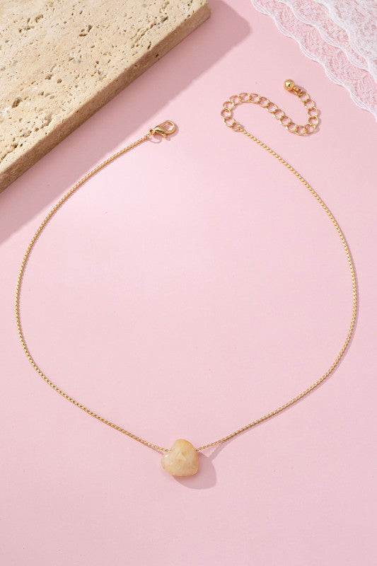 Stone Heart Necklace