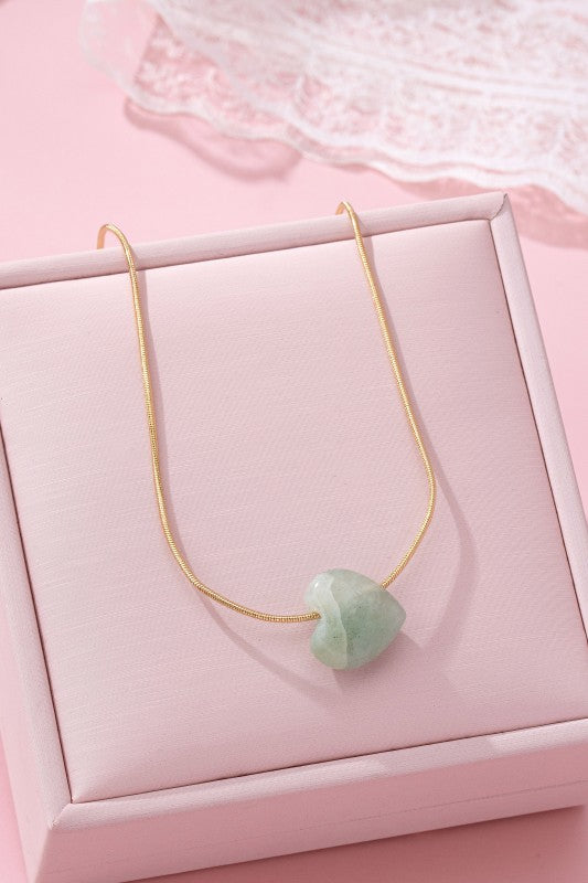 Stone Heart Necklace