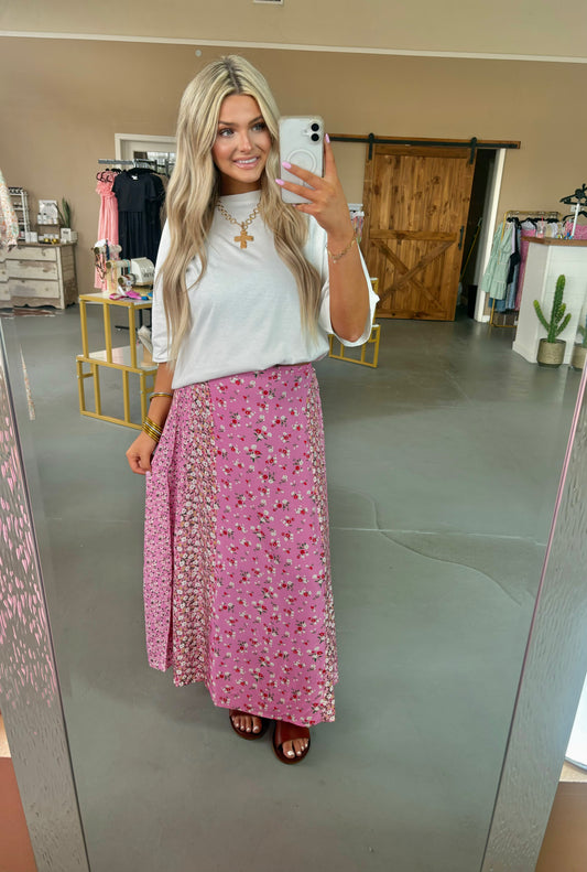 Melanie Maxi Skirt - Pink