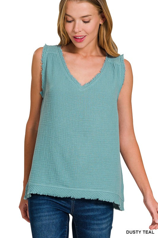 Double gauze tank top
