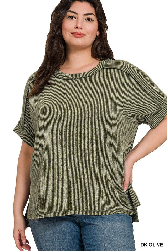 Plus corded top