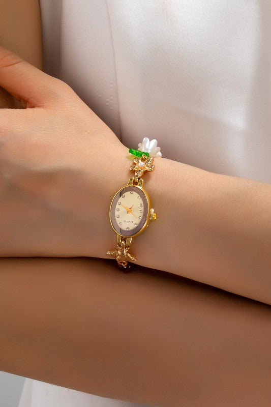 Oval Porcelain Charm Watch