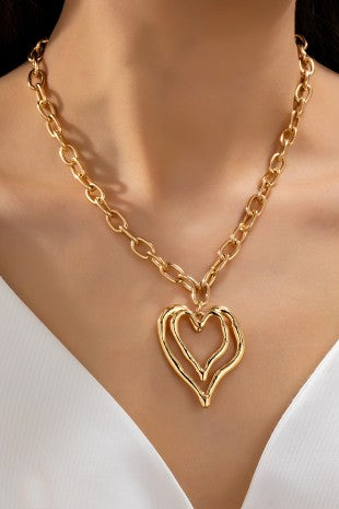 Double Heart Necklace