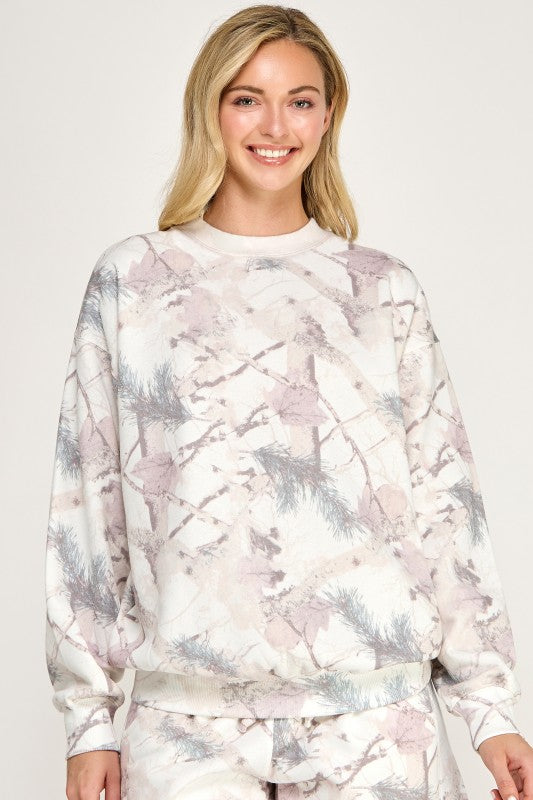 Pink Camo Sweatshirt