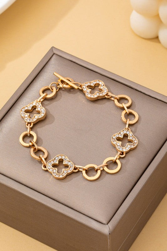 Crystal Clover Bracelet