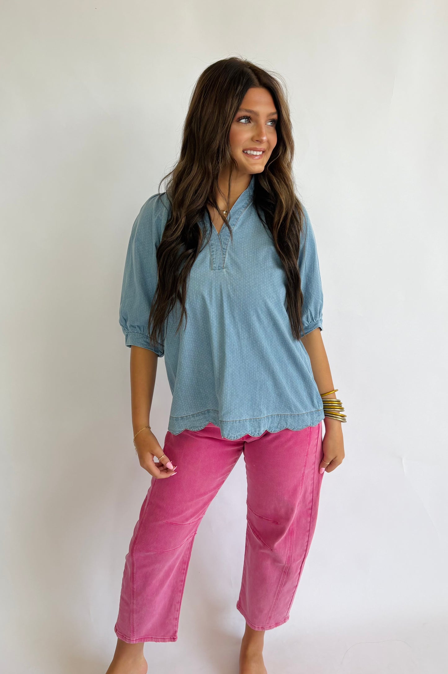 Umgee Denim Top
