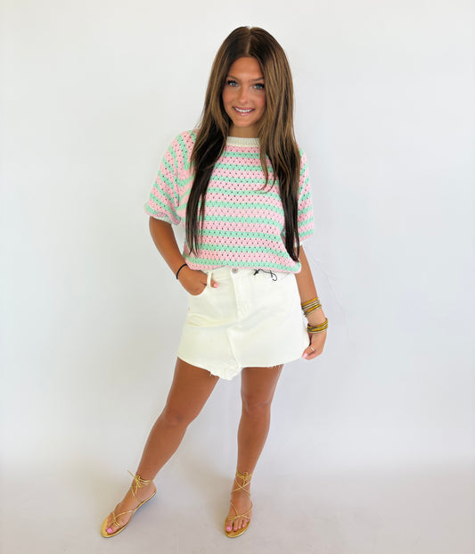 Zenana White Skirt